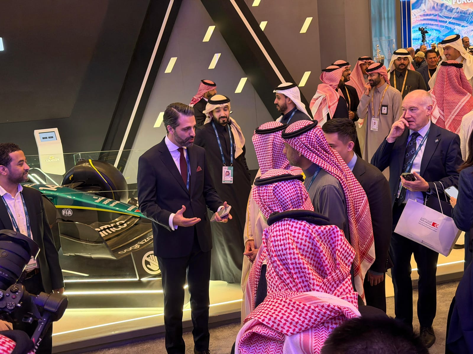 MaadenX team at the Future Minerals Forum 2026 exhibition booth