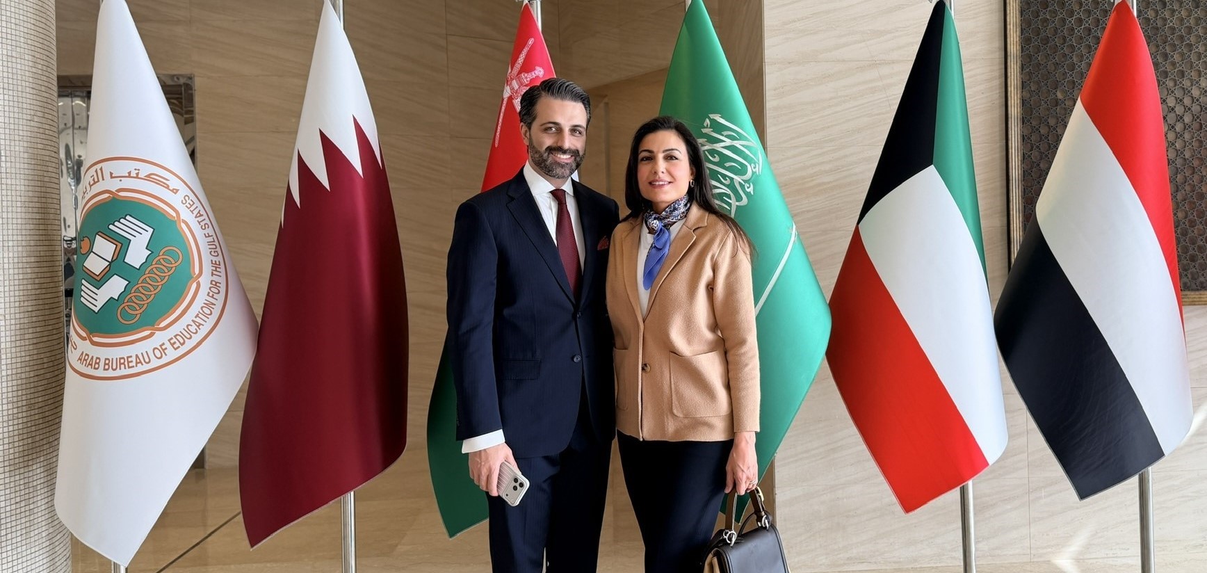 Shahrad Sattari and Negar Zahiri at the Arab Bureau of Education for the Gulf States