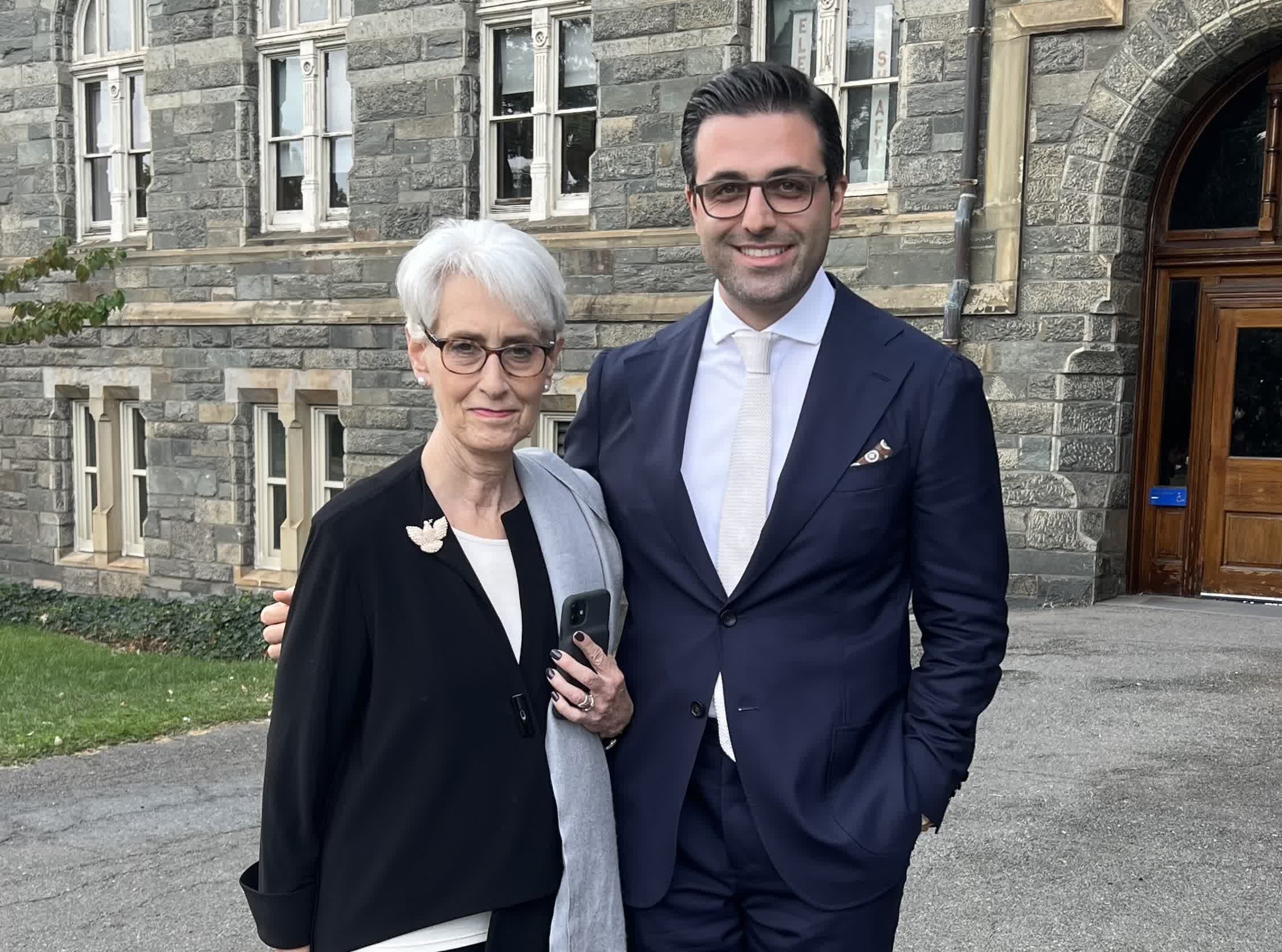 Shahrad Sattari with Wendy Sherman